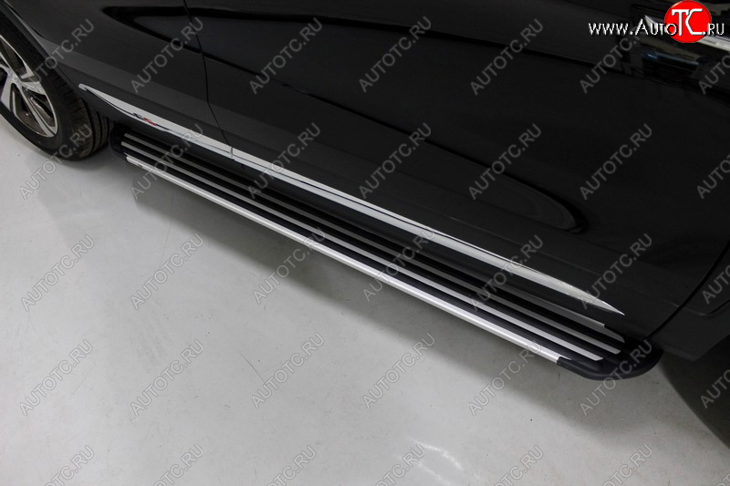 20 599 р. Пороги алюминиевые Slim Line ТСС Тюнинг  Changan CS75 (2018-2022) 1-ый рестайлинг (Silver)  с доставкой в г. Пермь