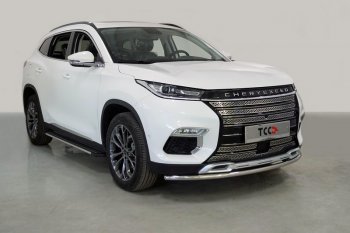 Защита переднего бампера нижняя d42,4 мм ТСС Тюнинг EXEED TXL (2021-2025) 1-ый рестайлинг (нержавейка)