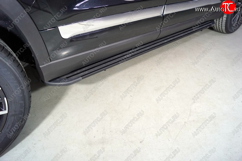 21 999 р. Пороги алюминиевые Slim Line ТСС Тюнинг  Chery Tiggo 8 PRO (2021-2025) (Black)  с доставкой в г. Пермь
