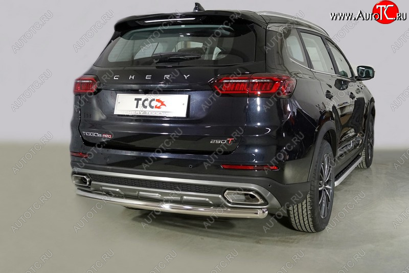 17 999 р. Защита задняя (нержавейка 60,3 мм), ТСС Тюнинг  Chery Tiggo 8 PRO (2021-2025)  с доставкой в г. Пермь