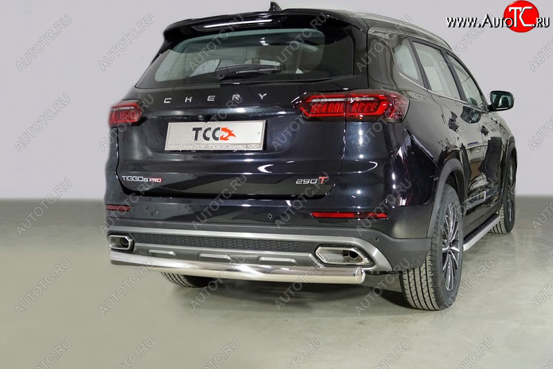 20 999 р. Защита заднего бампера (овальная, d75х42 мм) TCC  Chery Tiggo 8 PRO (2021-2025)  с доставкой в г. Пермь