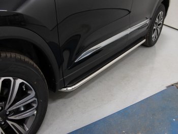 Пороги с площадкой 42,4 мм ТСС Тюнинг Chery Tiggo 8  (T18) (2019-2025) рестайлинг