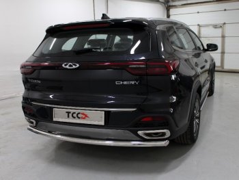 Защита задняя (нержавейка 60,3 мм), ТСС Тюнинг Chery Tiggo 8  (T18) (2019-2025) рестайлинг