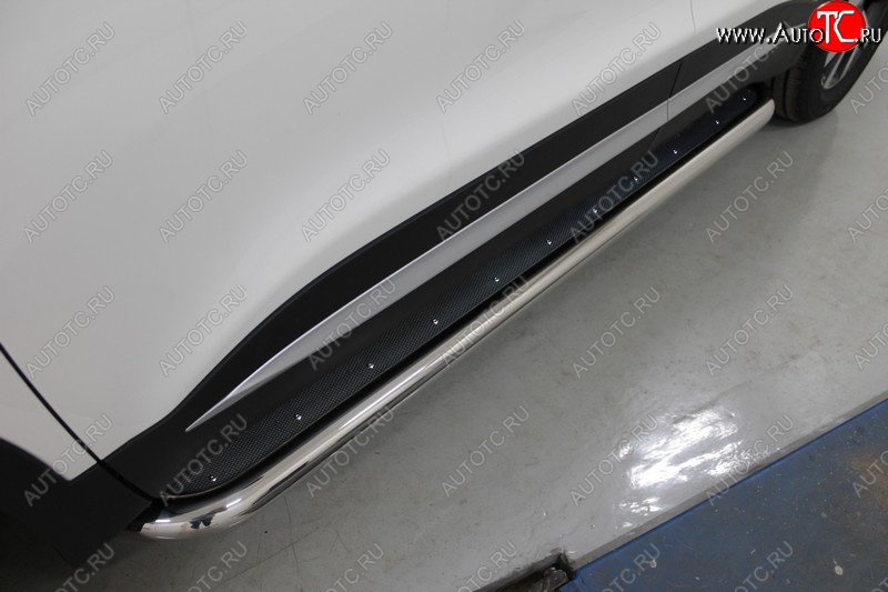 42 999 р. Пороги с площадкой 60,3 мм ТСС Тюнинг Chery Tiggo 7 PRO (2019-2025) (нержавейка)  с доставкой в г. Пермь
