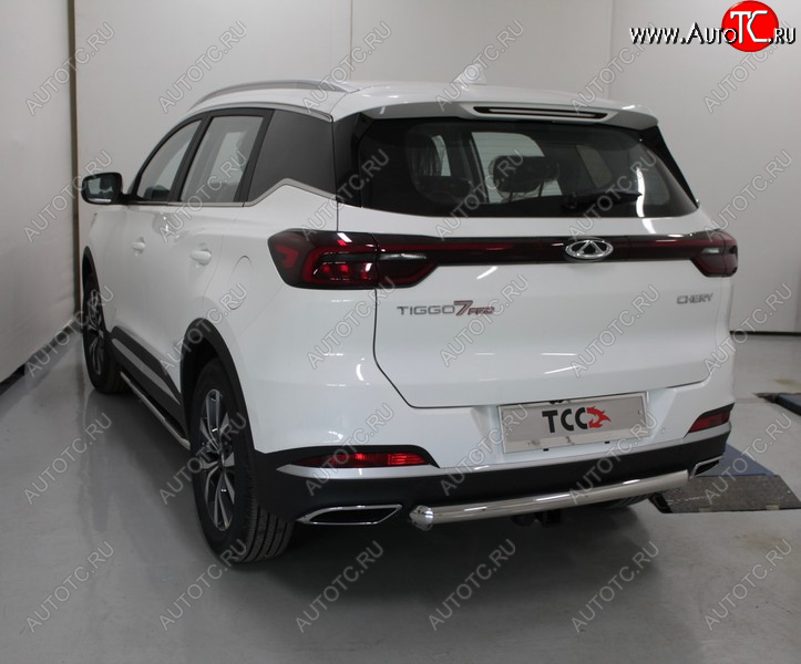 17 649 р. Защита задняя (нержавейка 60,3 мм, 2WD), ТСС Тюнинг  Chery Tiggo 7 PRO (2019-2025)  с доставкой в г. Пермь