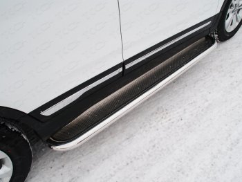 Пороги с площадкой 60,3 мм ТСС Тюнинг Chery Tiggo 5  (T21) (2014-2017) дорестайлинг