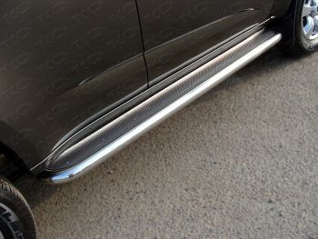 Пороги с площадкой 60,3 мм ТСС Тюнинг Chevrolet Tahoe  GMT900 (2006-2013) 5 дв.