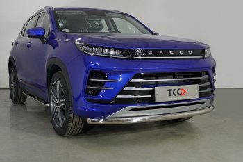Защита переднего бампера нижняя d60,3 мм ТСС Тюнинг EXEED LX 1-ый рестайлинг (2021-2025) (нержавейка)