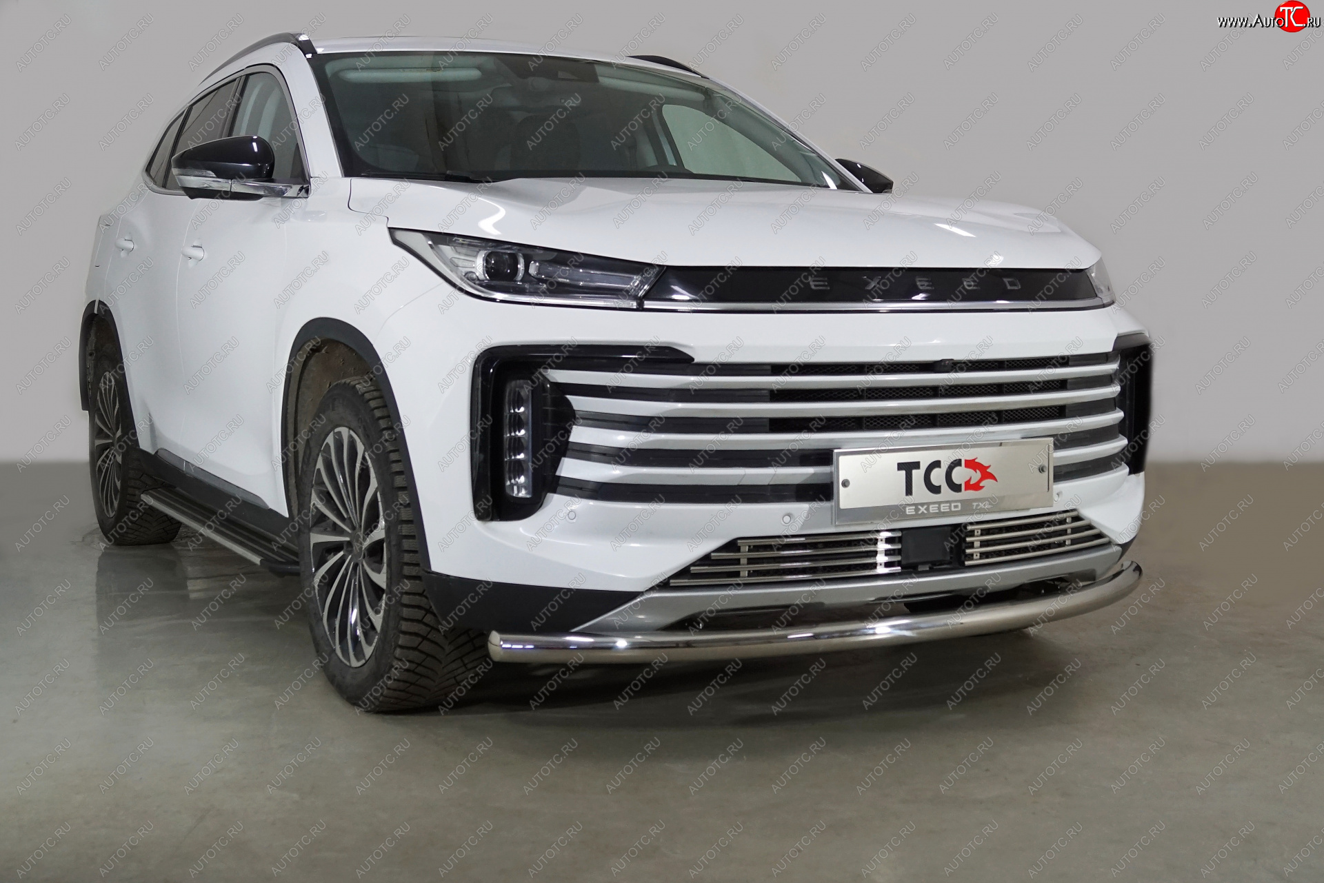 16 999 р. Защита переднего бампера нижняя d60,3 мм ТСС Тюнинг  EXEED TXL (2021-2025) 1-ый рестайлинг (нержавейка)  с доставкой в г. Пермь