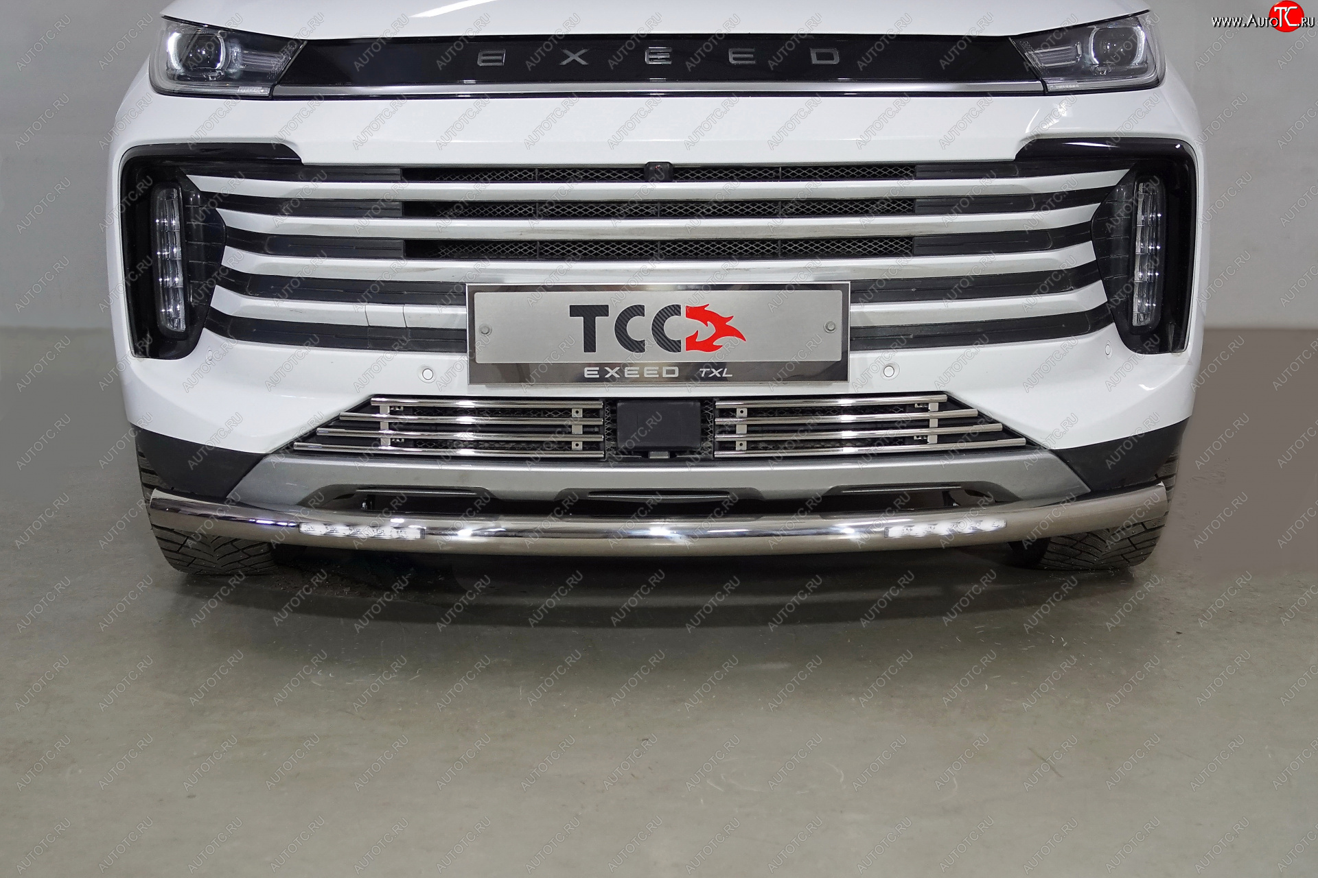 30 199 р. Защита переднего бампера нижняя с ДХО 60,3 мм ТСС Тюнинг  EXEED TXL (2021-2025) 1-ый рестайлинг (нержавейка)  с доставкой в г. Пермь
