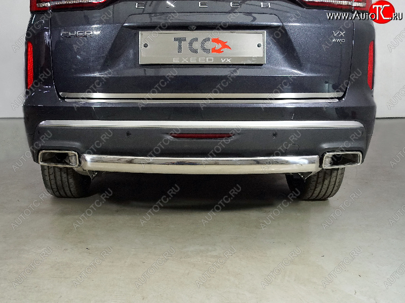 19 999 р. Защита заднего бампера (2.0L 4WD, овальная, d75х42 мм) TCC  EXEED VX (2020-2023) дорестайлинг  с доставкой в г. Пермь