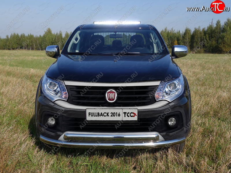 26 999 р. Защита передняя нижняя двойная 76,1*75 мм ТСС Тюнинг Fiat Fullback (2016-2018) (нержавейка)  с доставкой в г. Пермь