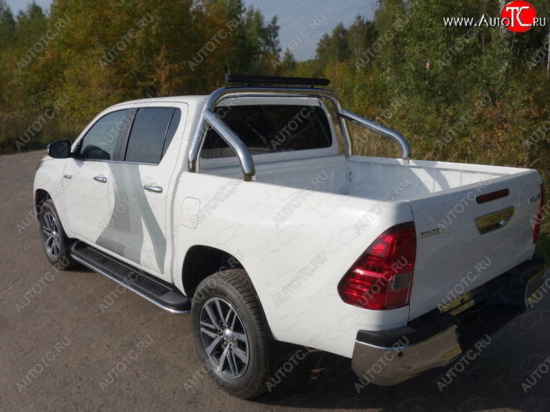 103 999 р. Защита кузова (для кузова) d 76,1 мм со светодиодной фарой ТСС Тюнинг  Fiat Fullback (2016-2018) (нержавейка)  с доставкой в г. Пермь
