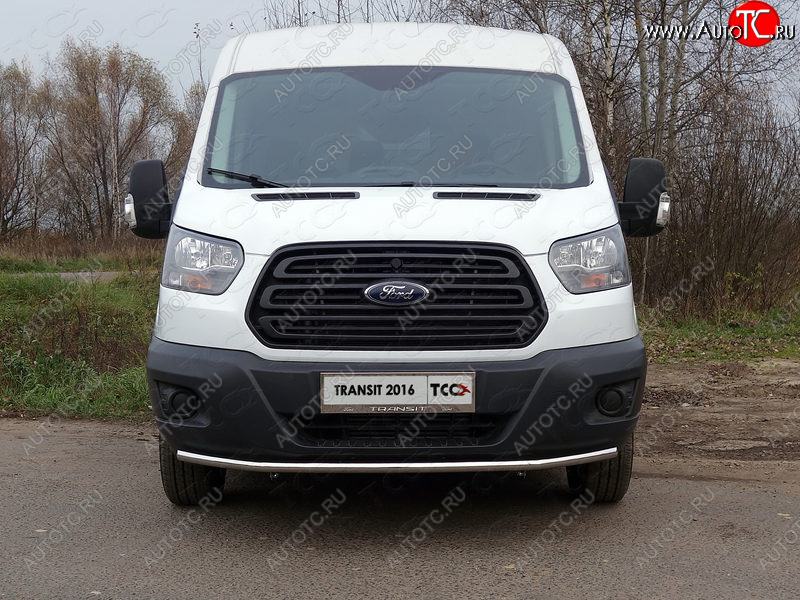 15 999 р. Защита переднего бампера нижняя 42,4 мм ТСС Тюнинг  Ford Transit Connect (2013-2018) (нержавейка)  с доставкой в г. Пермь