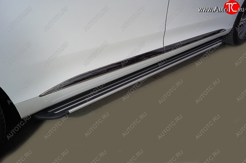 20 599 р. Пороги алюминиевые ТСС Тюнинг  GAC GN8 (2020-2023) ( Slim Line Silver)  с доставкой в г. Пермь