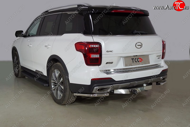16 649 р. Защита заднего бампера (2.0T 4WD, уголки, d42,4 мм) TCC  GAC GS8 (2016-2023)  с доставкой в г. Пермь