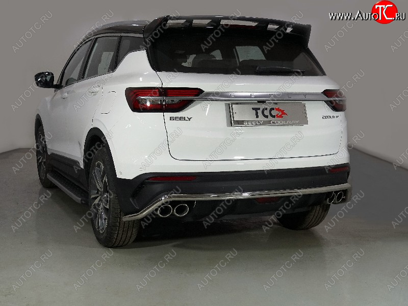 14 699 р. Защита задняя (нержавейка d42,4 мм), ТСС Тюнинг  Geely Coolray  SX11 (2018-2023) дорестайлинг  с доставкой в г. Пермь