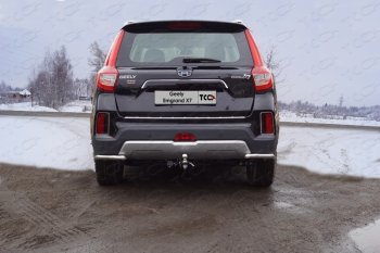 Защита заднего бампера (уголки, d42,4 мм) TCC Geely Emgrand X7 2-ой рестайлинг (2019-2021)