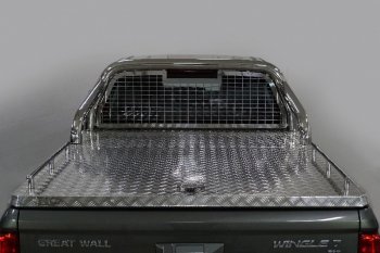 Защита кузова и заднего стекла (для крышки) d 76,1 мм ТСС Тюнинг Great Wall Wingle 7 (2018-2023) пикап (нержавейка)