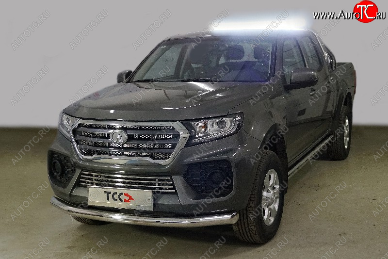 20 749 р. Защита переднего бампера нижняя d76,1 мм ТСС Тюнинг  Great Wall Wingle 7 (2018-2023) пикап (нержавейка)  с доставкой в г. Пермь
