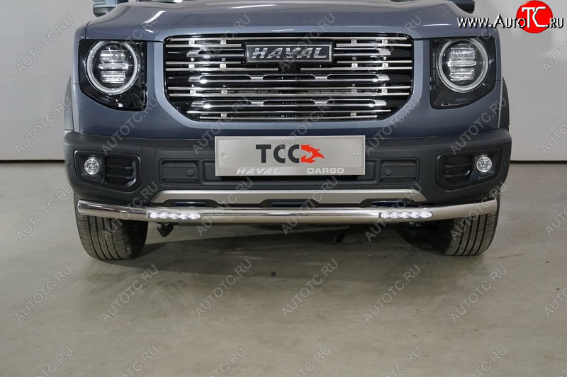 29 449 р. Защита переднего бампера нижняя с ДХО 60,3 мм ТСС Тюнинг Haval Dargo (2022-2025) (нержавейка)  с доставкой в г. Пермь