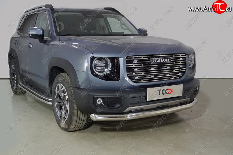 19 399 р. Защита переднего бампера нижняя d76,1 мм ТСС Тюнинг Haval Dargo (2022-2025) (нержавейка)  с доставкой в г. Пермь