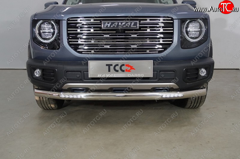 34 949 р. Защита переднего бампера нижняя с ДХО 76,1 мм ТСС Тюнинг  Haval Dargo (2022-2025) (нержавейка)  с доставкой в г. Пермь