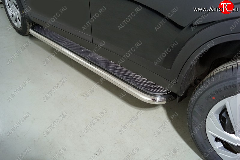 42 999 р. Пороги с площадкой 60,3 мм ТСС Тюнинг Haval Dargo (2022-2025) (нержавейка)  с доставкой в г. Пермь