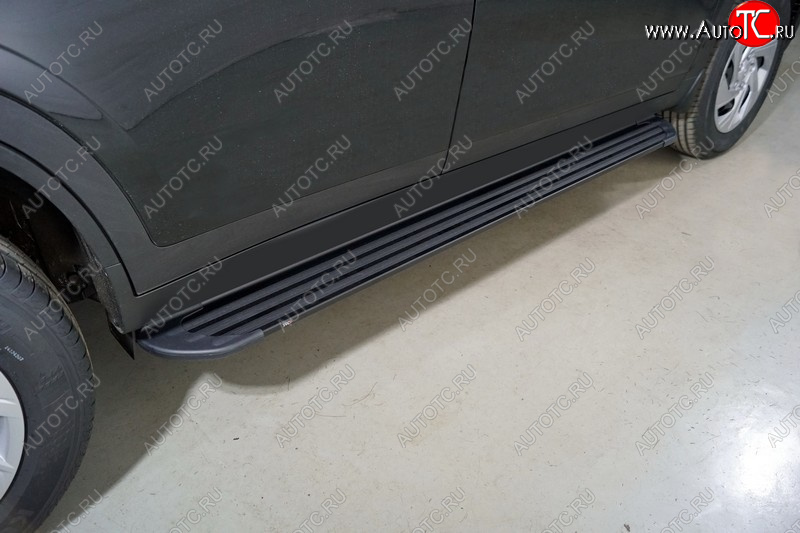 21 999 р. Пороги алюминиевые Slim Line ТСС Тюнинг  Haval Dargo (2022-2025) (Black)  с доставкой в г. Пермь