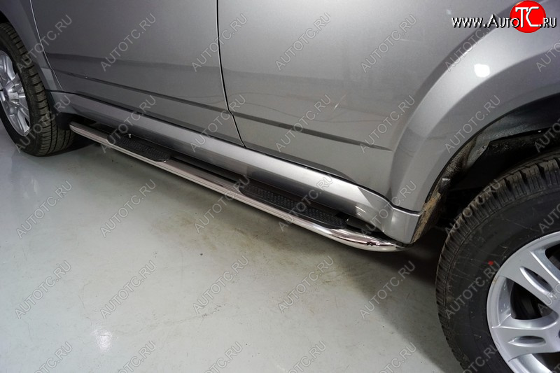 33 799 р. Пороги овальные гнутые с накладкой 75х42 мм  Haval H5 (2020-2023) рестайлинг (серые)  с доставкой в г. Пермь
