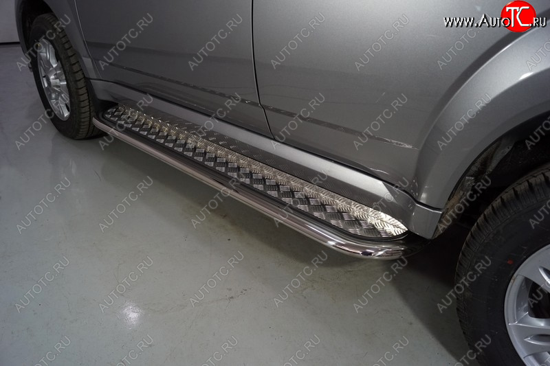 34 999 р. Пороги с площадкой 75х42 мм ТСС Тюнинг Haval H5 рестайлинг (2020-2023) (серые)  с доставкой в г. Пермь