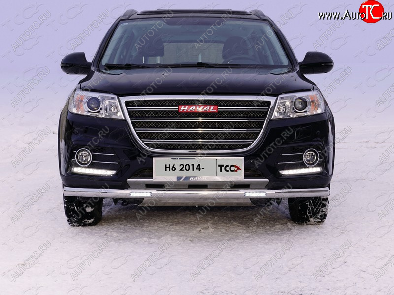 34 799 р. Защита переднего бампера нижняя (с ДХО) 60,3 мм  Haval H6 (2013-2020) (нержавейка)  с доставкой в г. Пермь