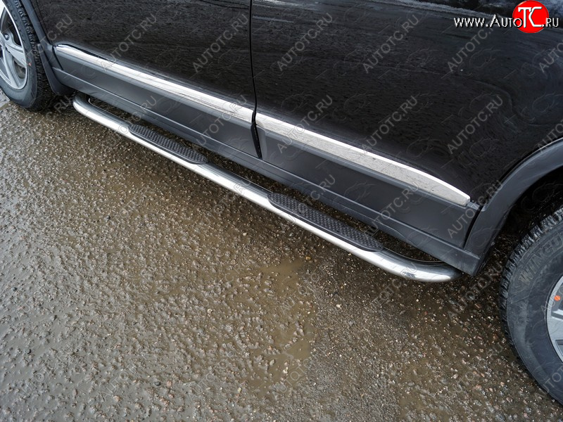 34 749 р. Пороги овальные гнутые с накладкой 75х42 мм  Haval H6 (2013-2020) (серые)  с доставкой в г. Пермь