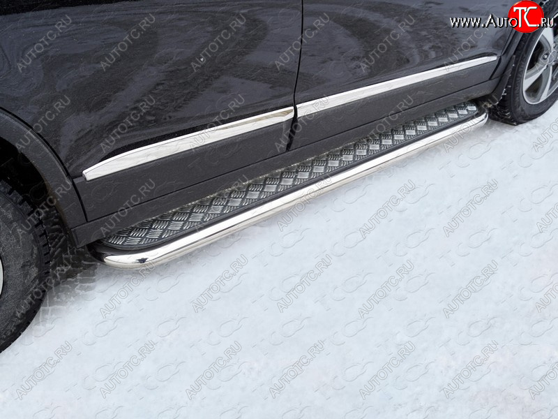 34 799 р. Пороги с площадкой 60,3 мм ТСС Тюнинг  Haval H6 (2013-2020) (серые)  с доставкой в г. Пермь