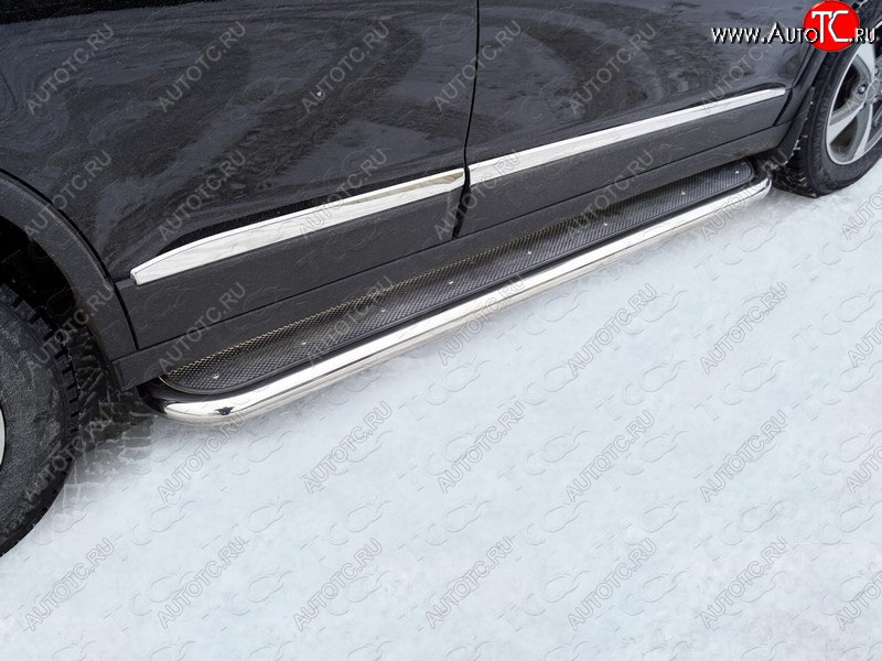 42 999 р. Пороги с площадкой 60,3 мм ТСС Тюнинг Haval H6 (2013-2020) (нержавейка)  с доставкой в г. Пермь