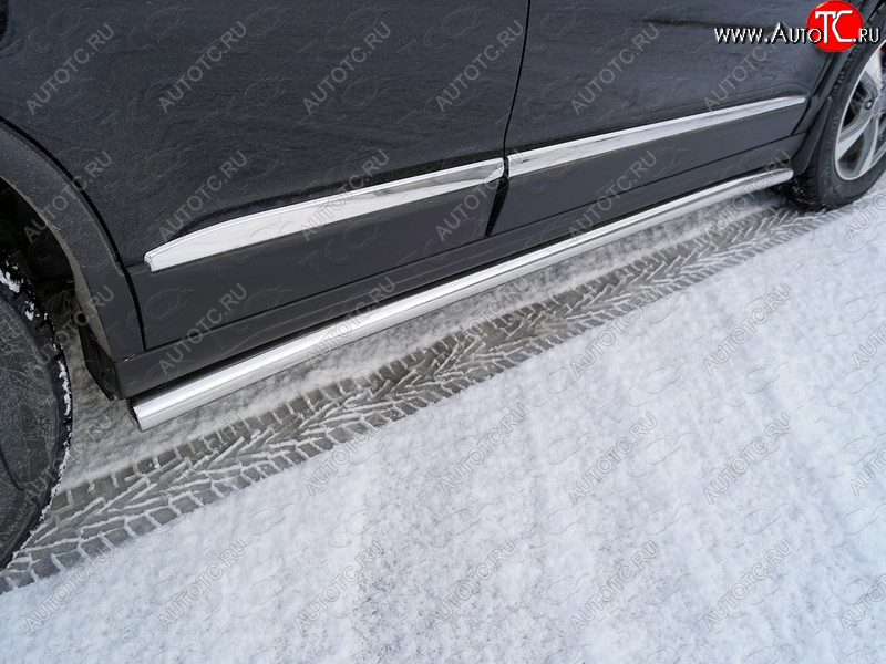 21 999 р. Защита порогов труба d60,3 мм ТСС Тюнинг Haval H6 (2013-2020) (серые)  с доставкой в г. Пермь