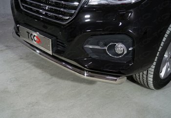 Защита переднего бампера нижняя d76,1 мм ТСС Тюнинг Haval H9 (2017-2019) 1-ый рестайлинг (нержавейка)