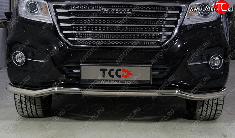 20 749 р. Защита переднего бампера волна d60,3 мм ТСС Тюнинг Haval H9 1-ый рестайлинг (2017-2019) (нержавейка)  с доставкой в г. Пермь