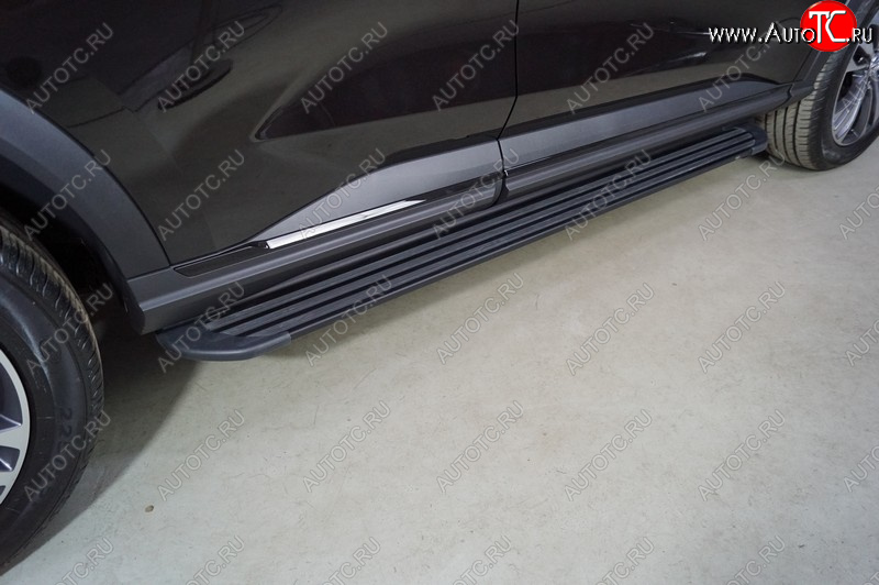 21 999 р. Пороги алюминиевые, ТСС Тюнинг  Haval F7x (2022-2024) рестайлинг (Black)  с доставкой в г. Пермь