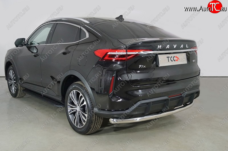 13 999 р. Защита задняя (нержавейка 60,3 мм), ТСС Тюнинг  Haval F7x (2022-2024) рестайлинг  с доставкой в г. Пермь