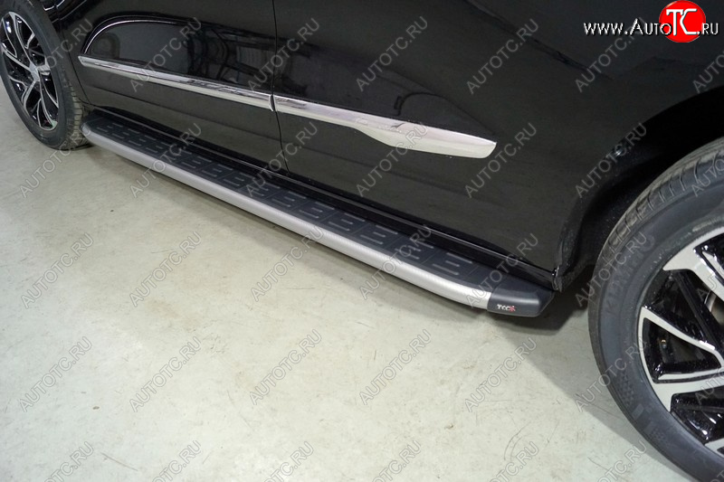 21 999 р. Пороги алюминиевые с пластиковой накладкой, ТСС Тюнинг  Haval Jolion (2020-2024) дорестайлинг ( карбон серебро)  с доставкой в г. Пермь
