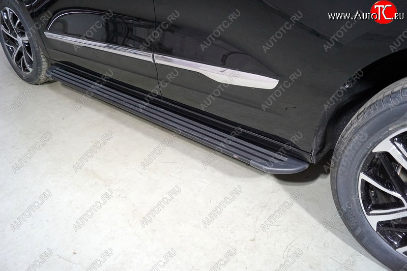 21 999 р. Пороги алюминиевые Slim Line ТСС Тюнинг  Haval Jolion (2020-2024) дорестайлинг (Black)  с доставкой в г. Пермь