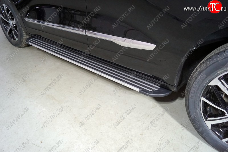 20 599 р. Пороги алюминиевые Slim Line ТСС Тюнинг Haval Jolion дорестайлинг (2020-2024) (Silver)  с доставкой в г. Пермь