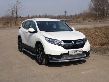 Защита переднего бампера нижняя d60,3 мм ТСС Тюнинг Honda CR-V RW,RT дорестайлинг (2016-2020) (нержавейка)