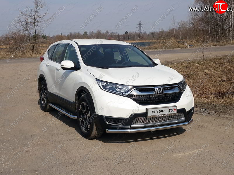 18 999 р. Защита переднего бампера нижняя d60,3 мм ТСС Тюнинг Honda CR-V RW,RT дорестайлинг (2016-2020) (нержавейка)  с доставкой в г. Пермь