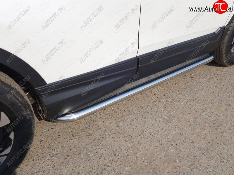 42 999 р. Пороги с площадкой 60,3 мм ТСС Тюнинг  Honda CR-V  RW,RT (2016-2020) дорестайлинг (нержавейка)  с доставкой в г. Пермь