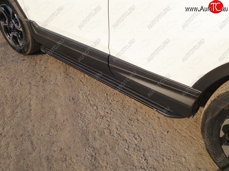 21 999 р. Пороги алюминиевые Slim Line ТСС Тюнинг  Honda CR-V  RW,RT (2016-2020) дорестайлинг (Black)  с доставкой в г. Пермь