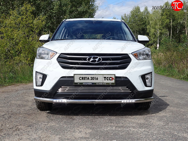 33 849 р. Защита переднего бампера нижняя с ДХО 60,3 мм ТСС Тюнинг Hyundai Creta GS дорестайлинг (2015-2019) (нержавейка)  с доставкой в г. Пермь