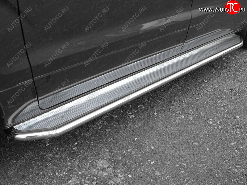 47 999 р. Пороги с площадкой 42,4 мм ТСС Тюнинг  Hyundai Starex/Grand Starex/H1  TQ (2017-2022) 2-ой рестайлинг (нержавейка)  с доставкой в г. Пермь