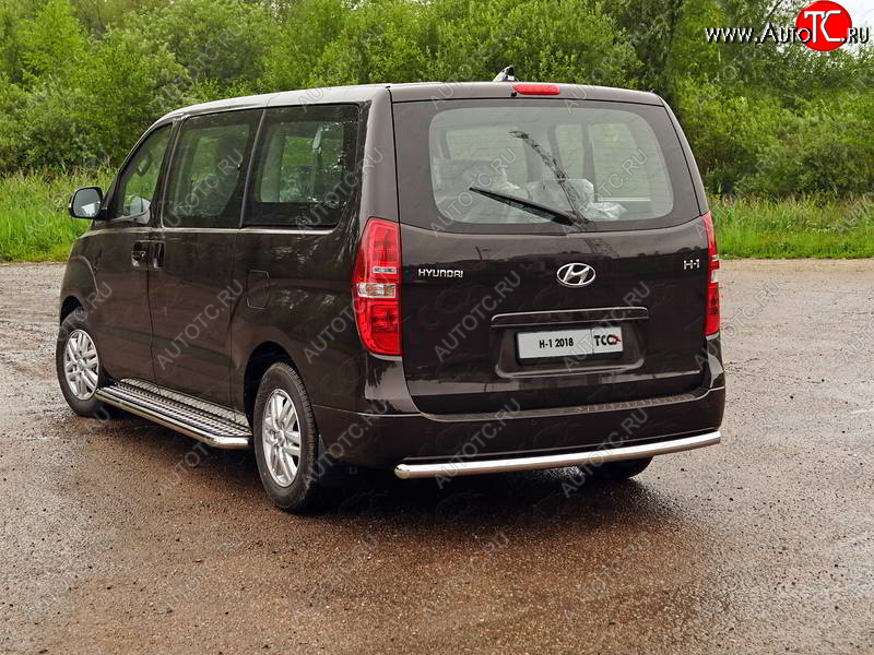20 599 р. Защита задняя (центральная нержавейка 60,3 мм), ТСС Тюнинг  Hyundai Starex/Grand Starex/H1  TQ (2017-2022) 2-ой рестайлинг (центральная)  с доставкой в г. Пермь